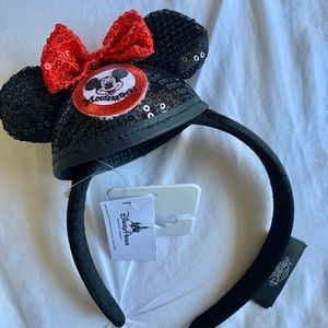 Minnie Mouse Mouseketeer Ear Hat Headband Sequins